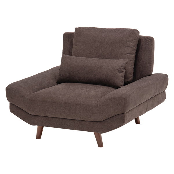 ソファ(ダークブラウン) ブライト1P-DBR メーカー直送