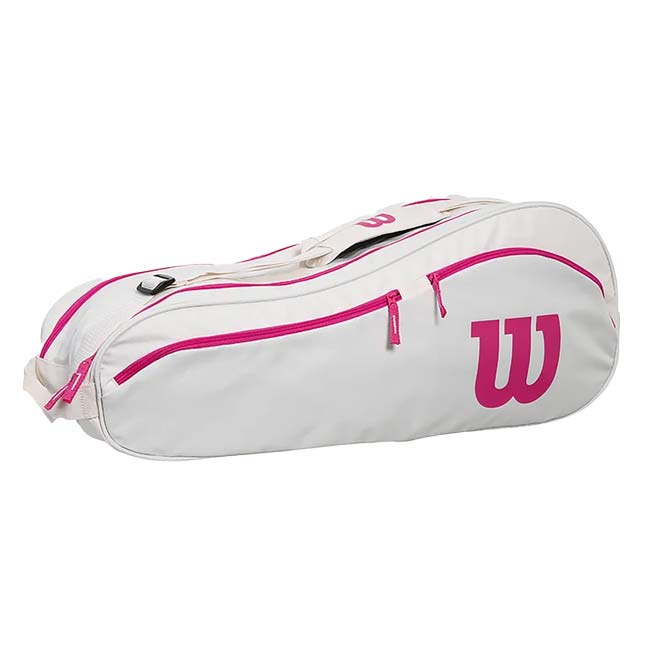ウィルソン(Wilson) Advantage アドバンテージ 6PK ラケットバッグ テニスバッグ ワンショルダータイプ WR8041702001オフホワイト×ピンク