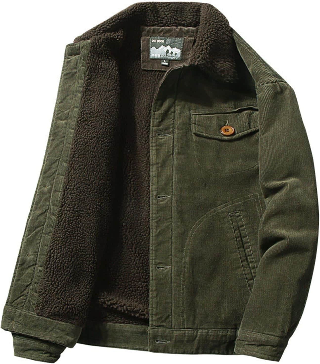 コーデュロイ 裏ボアジャケット メンズ 厚手 冬 綿服 折り襟 カーゴジャケット 裏起毛 防寒着 アウター ショート丈 作業着 ブルゾン おしゃれ ビジネス アウトドア 釣り ウオーキング