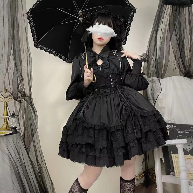 パーティードレス クリスマス衣装cosplay二次元cos ゴシック ラブリーロリータ キャミワンピース 貴族風 レ ファション 公主メイド服洋装 JSKホルタードレス