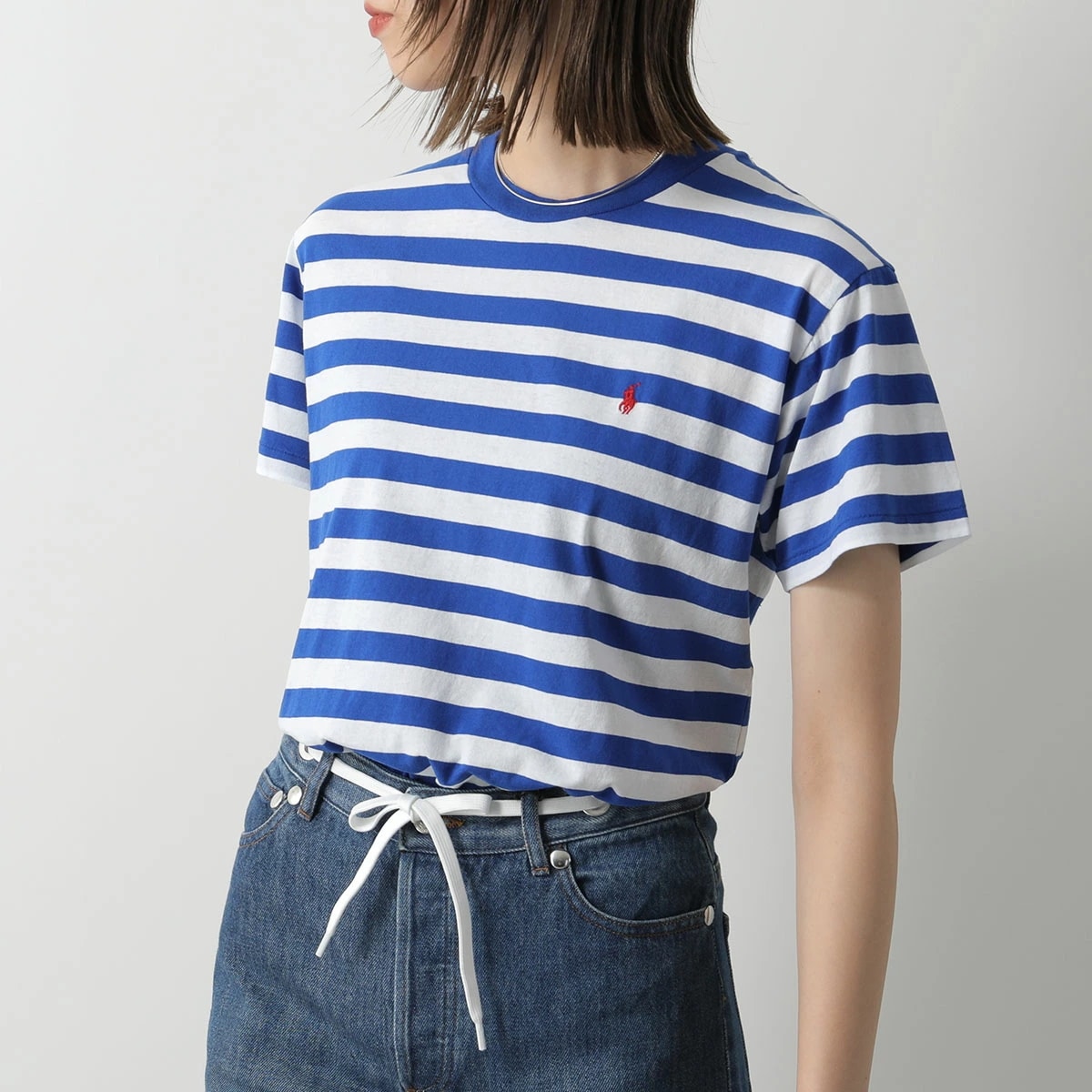 Polo Ralph Lauren ポロ ラルフローレン 半袖 Tシャツ RL STR PRL T-SHORT SLEEVE-T-SHIRT 211924295 レディース カットソー ボーダー 00
