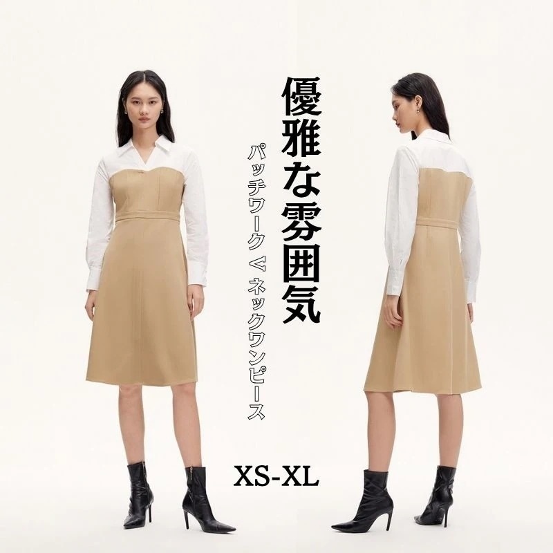 韓国 ワンピース ドレスドレス レディース 感 ノースリーブ ワンピース ミディアム丈 半袖ワンピース ポロシャツワンピ 可愛い フレア裾 ひざ丈ワンピース3633