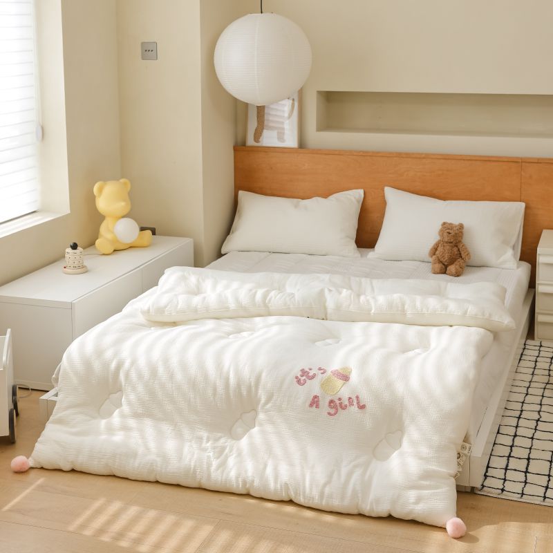 夏 用 肌 に 優しい 二 重 ガーゼ ブランケット 掛け布団 綿 100% 洗濯可 可愛い 空調 用 春 秋用 薄手