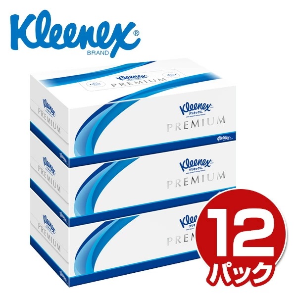 クリネックス ティッシュペーパー プレミアム3箱パック 320枚(160組)3箱×12パック(36箱)