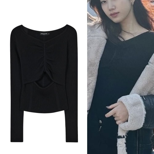 [正規品] LESSERAFIM 着用. カシミアカットアウトバレリーナセーター