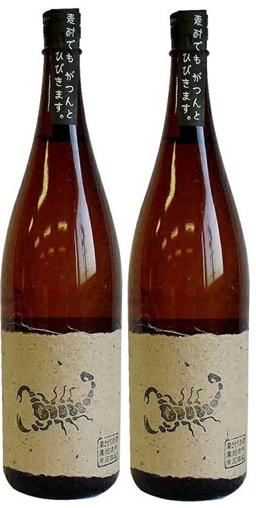 さつま無双 麦焼酎 黒さそり 25度 瓶 1800ml 1.8L 2本