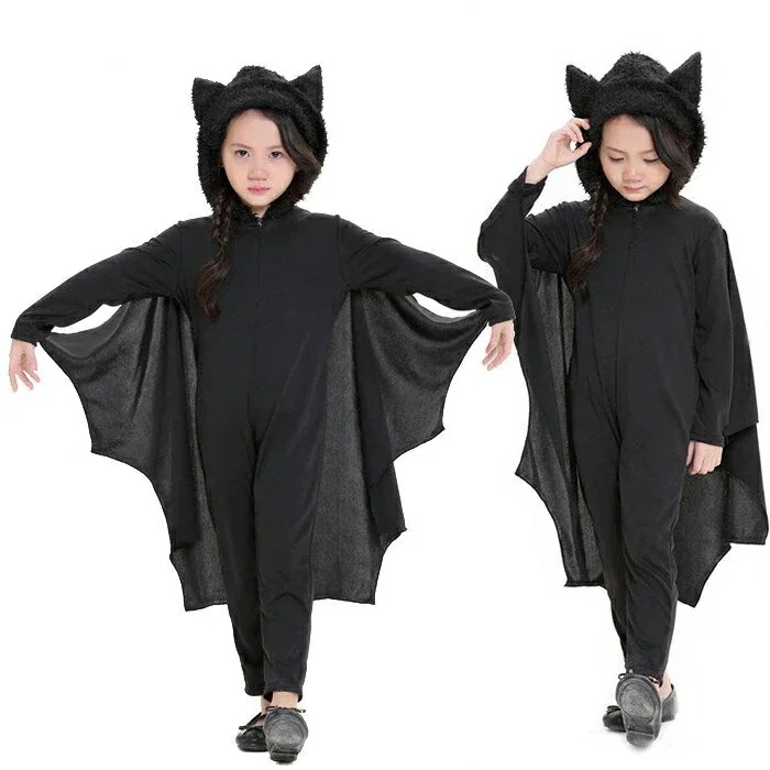 ハロウィン 衣装 子供 ハロウィン コスム 衣装 吸血鬼ヴァンパイア風コウモリ服 コスプレ コスムレディース ハロウィンコスプレ仮装衣装 キッズ 子供用 変装 魔女 子供