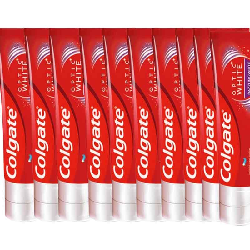 【有名人芸能人】 OPTIC COLGATE 10 x コルゲートオプティクスホワイトダージリンホワイト歯磨き粉100g WHITE 10 x