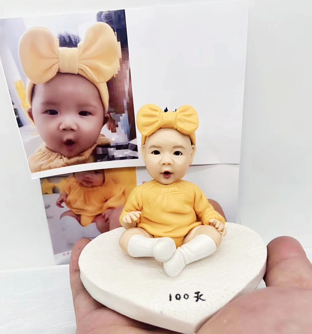 【オーダーメイド】3D肖像画 似顔絵 写真 人形 フィギュア 誕生日 ベビー 赤ちゃん キッズ 子供 幼児 出産祝い