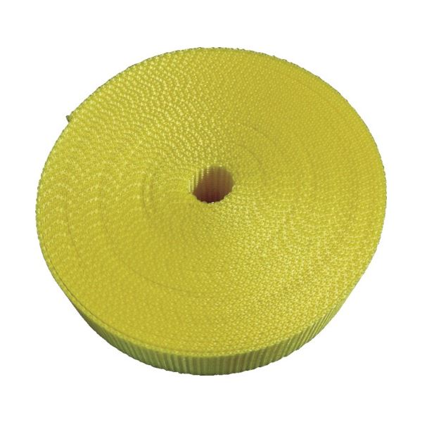 （まとめ）ナイロン平ベル 1.2tx20mmx5m 黄色 TNB205-Y 1巻 [x5セット]