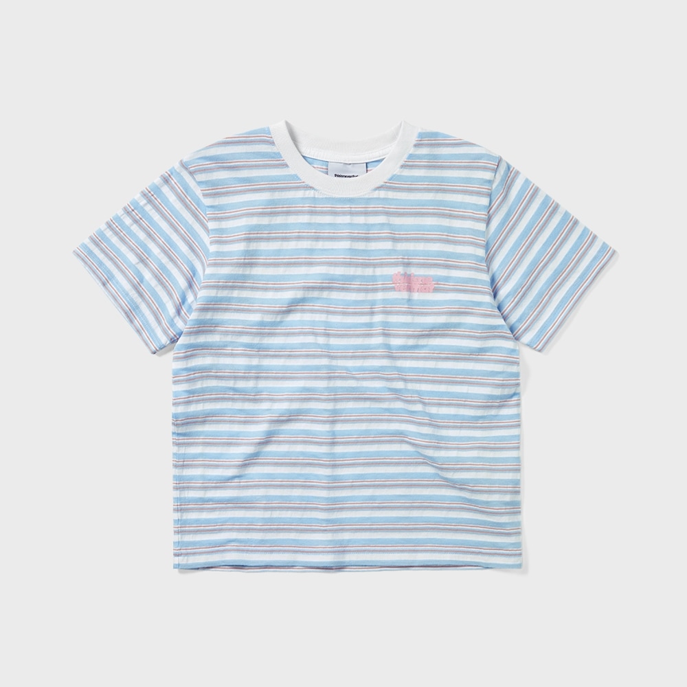 ディスイーズネバーザット ストライプ W Tシャツ ホワイト