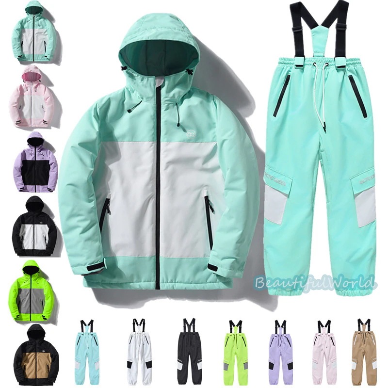 スノーボードウェアキッズスキーウェア上下セット子ジュニアスノボウェアジャケットパンツ男の子女の子スノーウェア撥水防風保温雪遊び