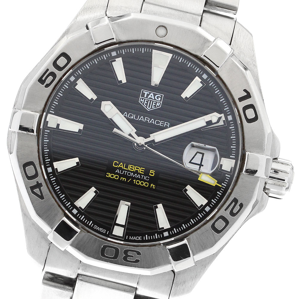 タグホイヤー TAG HEUER WAY2010 アクアレーサー キャリバー5 デイト 自動巻き メンズ 保証書付き_899795【中古】