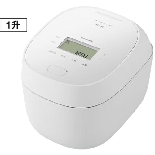 パナソニック【Panasonic】1升炊き 可変圧力IHジャー炊飯器 ホワイト おどり炊き 大火力包み加熱 しゃもじ・軽量カップ付属 SR-N518E-W【ダイヤモンド竈（かまど）釜】