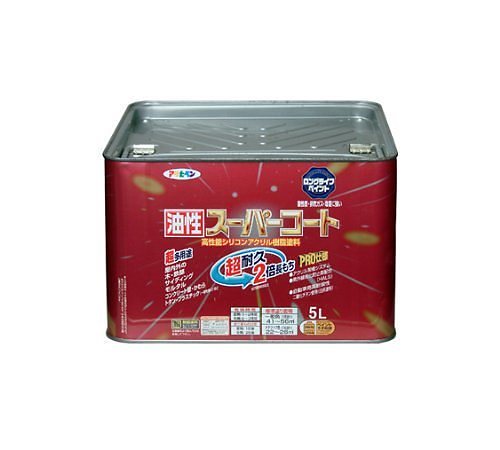 （まとめ買い）油性スーパーコート 5L 黒 [x3缶セット]