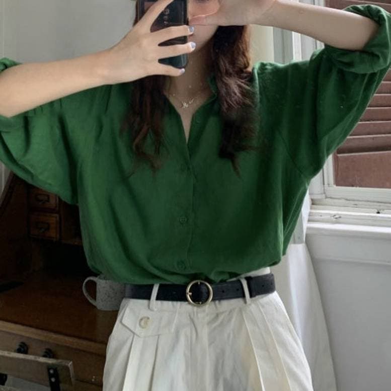 レディース レギュラーシャツ オーバーサイズシャツ BIGシャツ トップス シャツ ブラウス 長袖