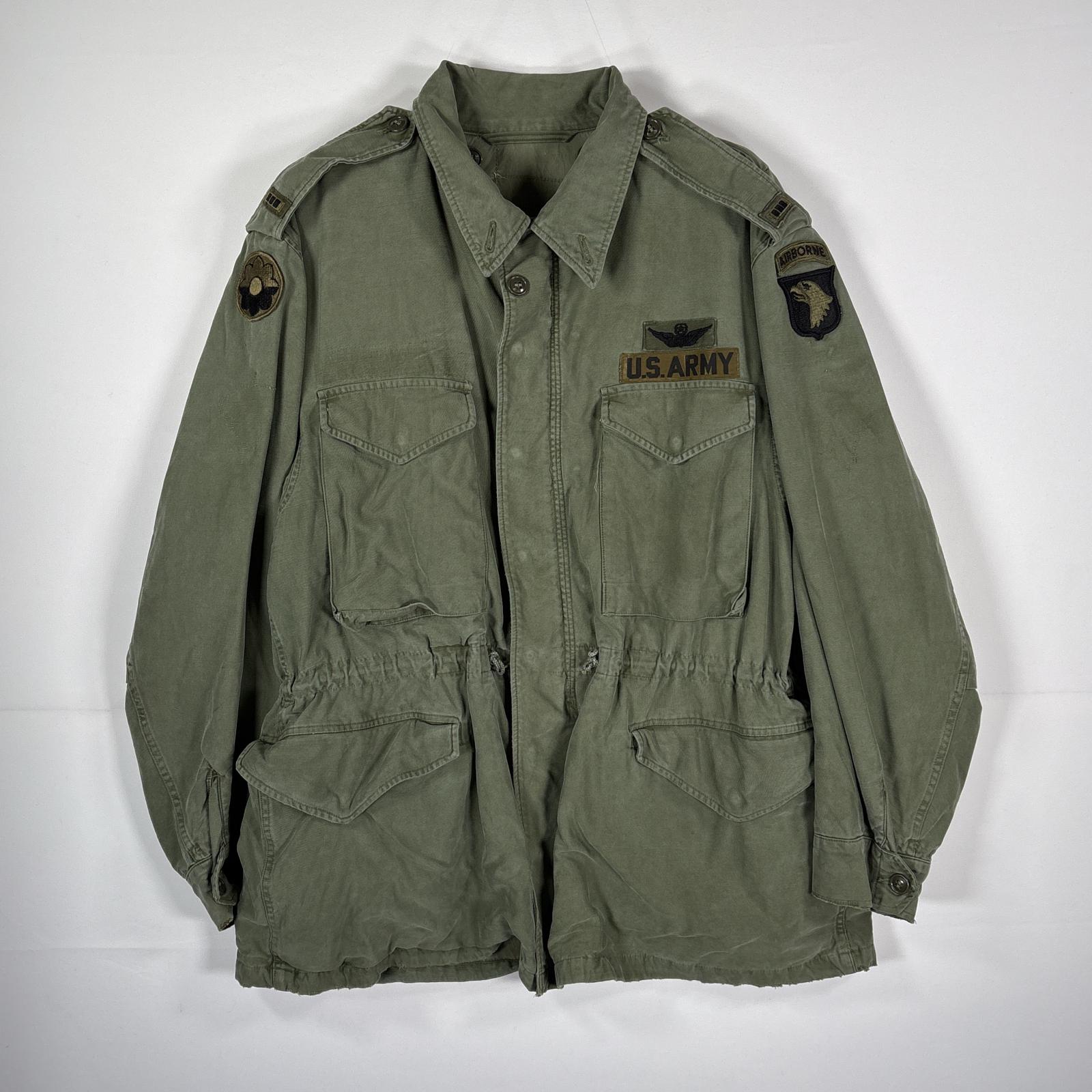 古着 ミリタリージャケット Mー51 フィールドジャケット ワッペン 米軍 オリーブグリーン メンズ 11,880円