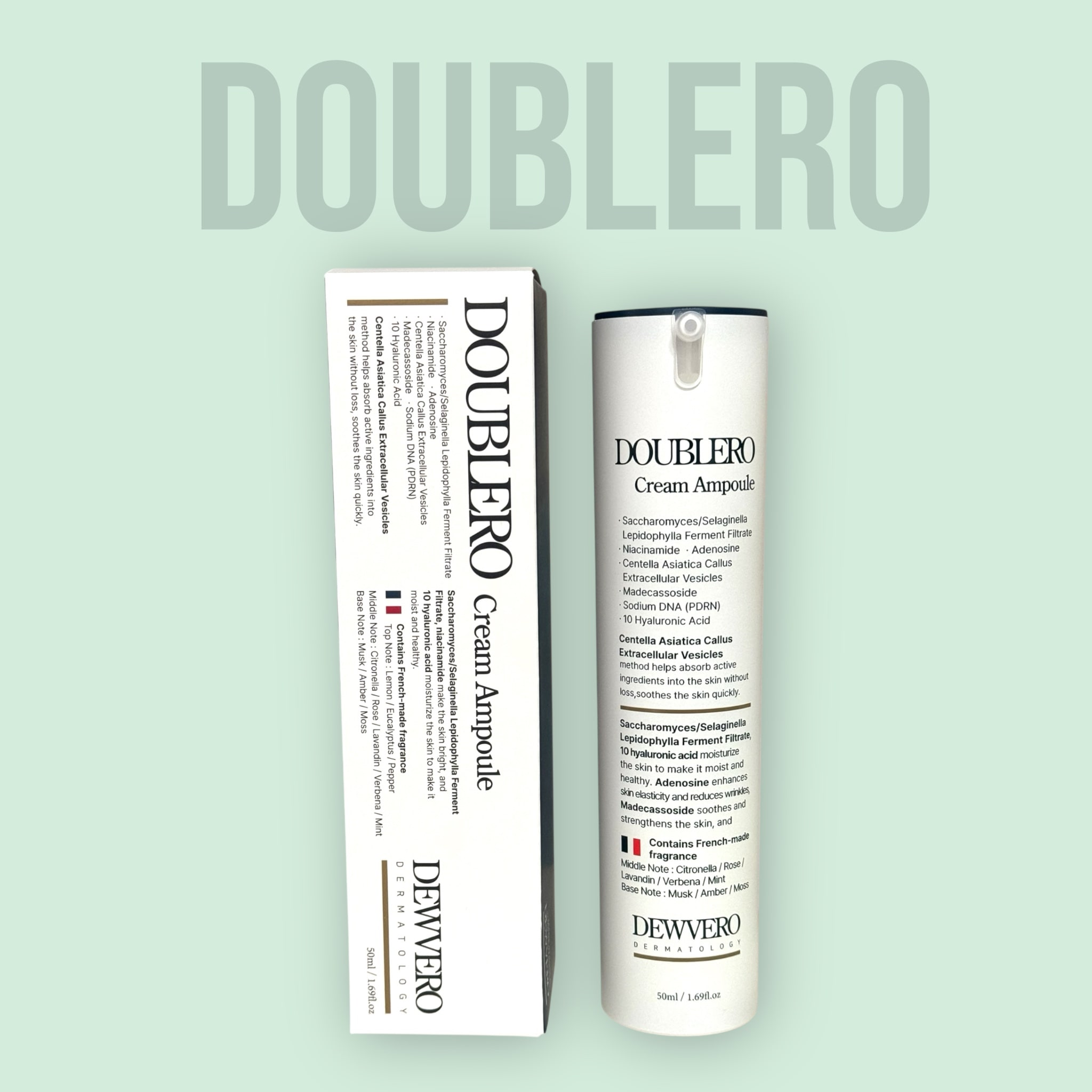 DEWVERO DOUBLERO Cream Ampoule デュベロ クリームアンプル高保湿×鎮静×ツヤ肌敏感肌にも安心の美容液韓国スキンケア