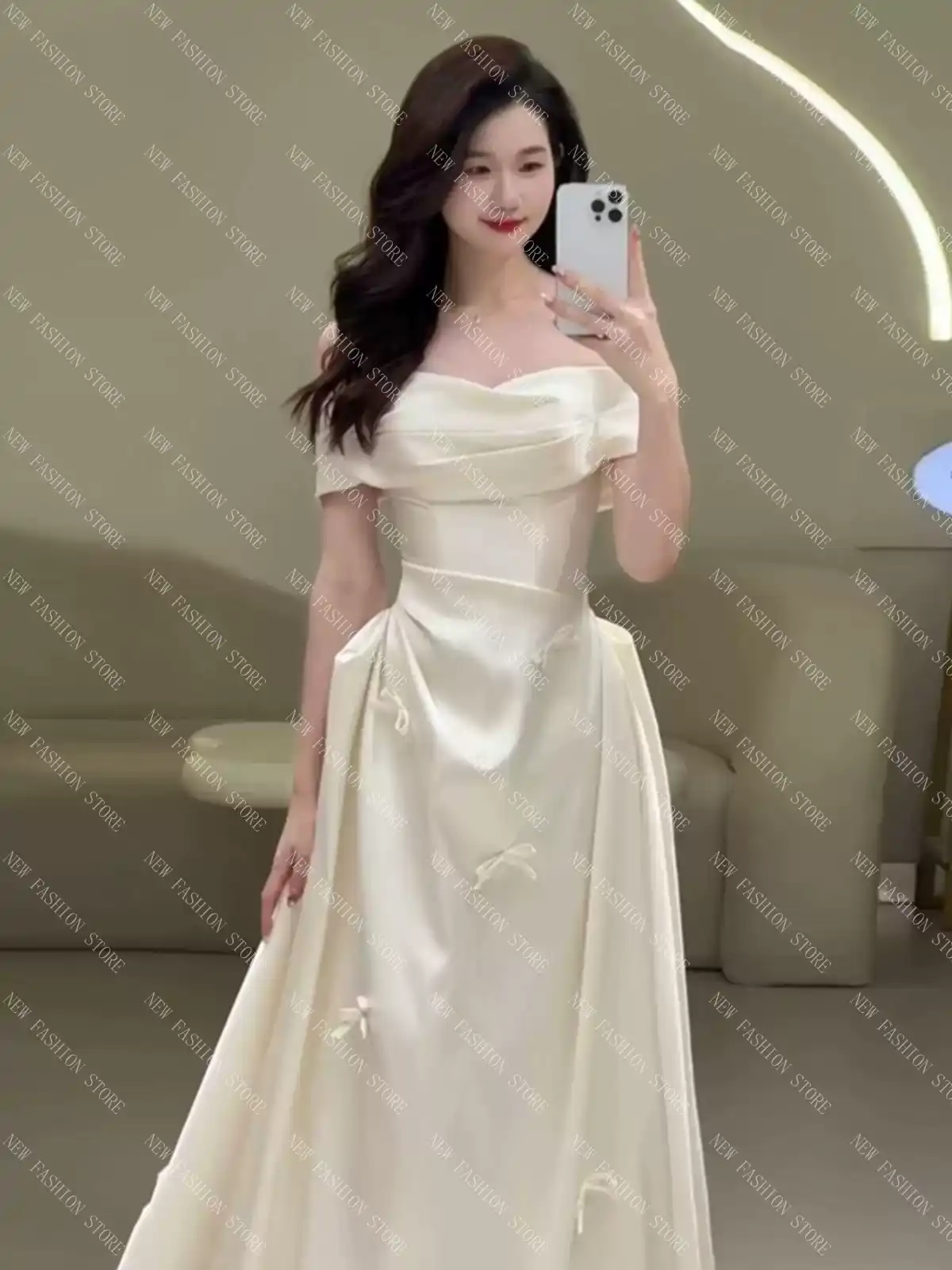 イブニングドレスフレンチライトウェディングドレス-54