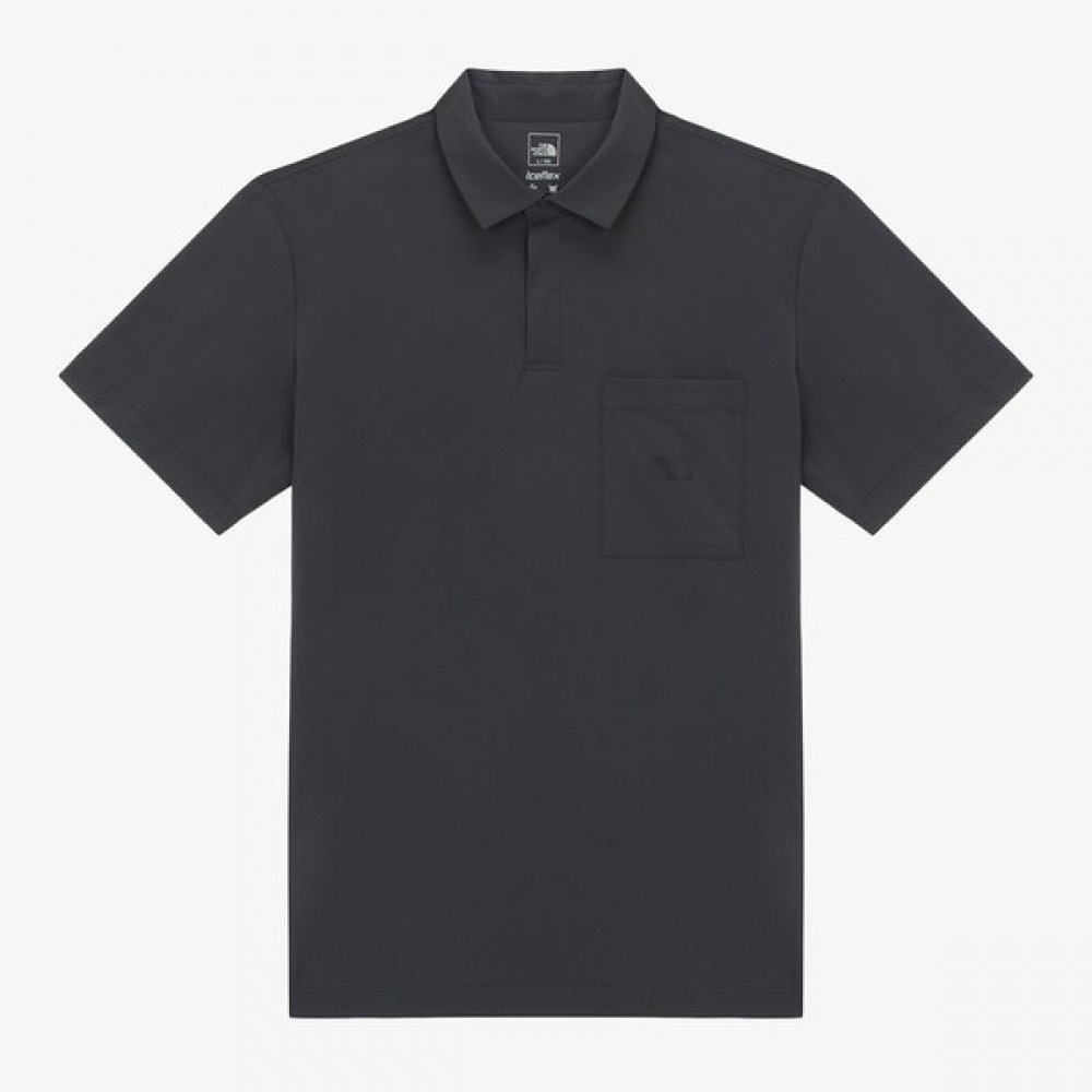 [ノースフェイス公式] NT7PR12B メンズフロスト半袖ポロシャツ_チャコールグレー