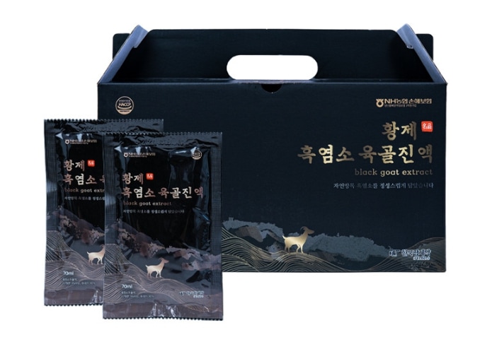 韓国ファーム製薬 皇帝 黒ヤギ 肉骨エキス 70ml X 30包 元気回復 最高の健康食品/ 韓国食品/ 韓国健康食品 / 한국팜 흑염소