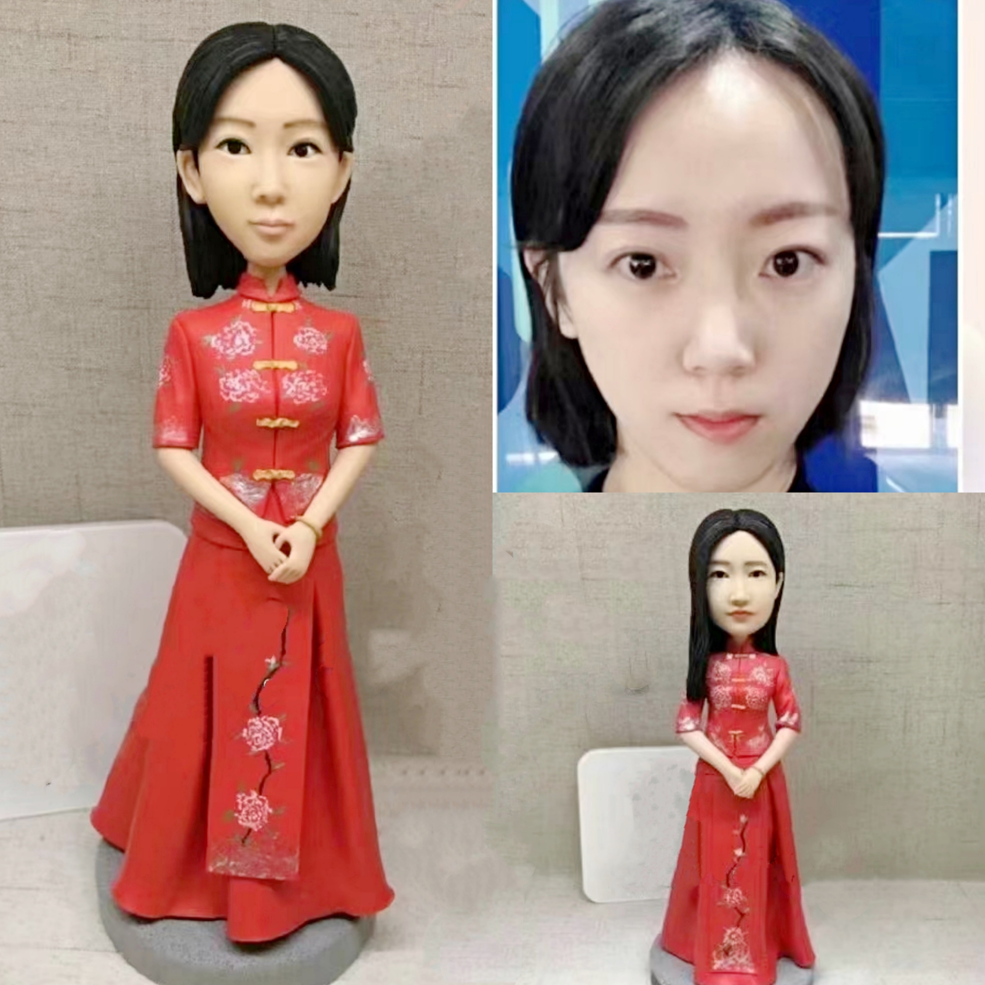 【オーダーメイド】3D肖像画 似顔絵 人形 フィギュア 彼氏 彼女 誕生日 ケーキトッパー 記念日 カップル 友達 プレゼント