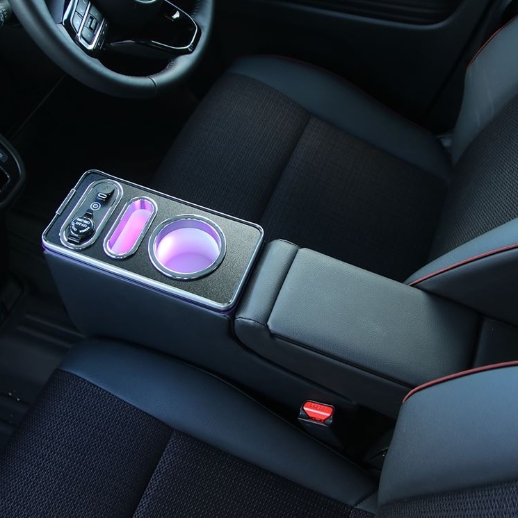 コンソールボックス スペーシア MK54S MK94S Spacia 車種専用 LEDランプ付き 小物入れ 大容量収納 ドリンクホルダー Type-C USBポート付き