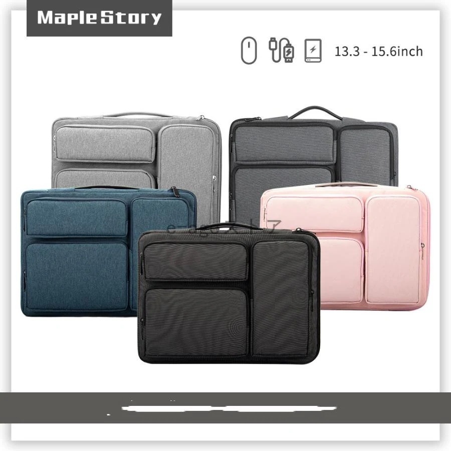 【即納】パソコンバッグ ノートパソコン ケース 13.3インチ 14インチ 15.6インチ パソコンケース 衝撃吸収 撥水 持ち運び PCバッグカバン /PCバッグ macbook グレー