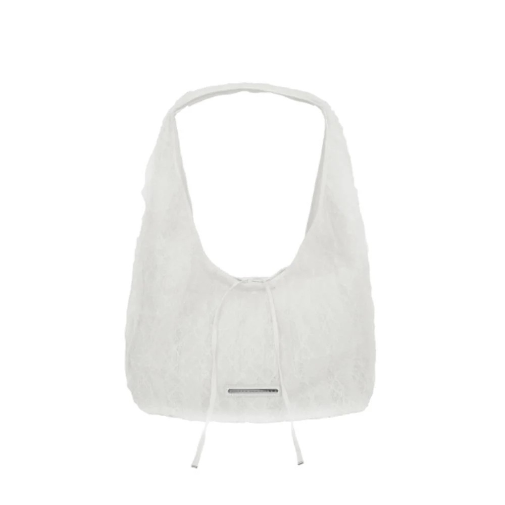 TREEMINGBIRD Fray Lace Double Layered Bag White TM2535