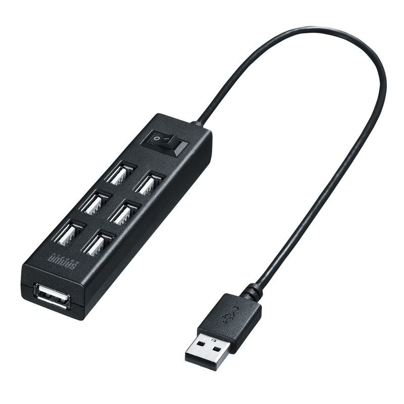 （まとめ買い）USB2.0ハブ 7ポート ブラック USB-2H702BKN [x3]