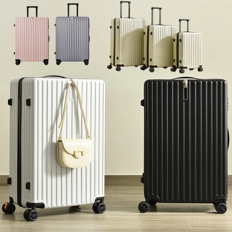 ダブルキャスター キャリーケース ダブルキャスター かわいい USBポート付き キャリーバッグ 旅行用 軽量 ストッパー付き ファスナー 【１年間保証】 スーツケース 海外 大容量 S/M/Lサイズ