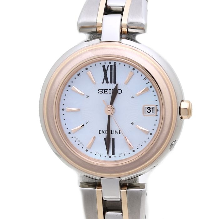 エクセリーヌ SWCW134 1B22-0CM0 【20年購入】 チタン レディース / 37905【中古】【腕時計】