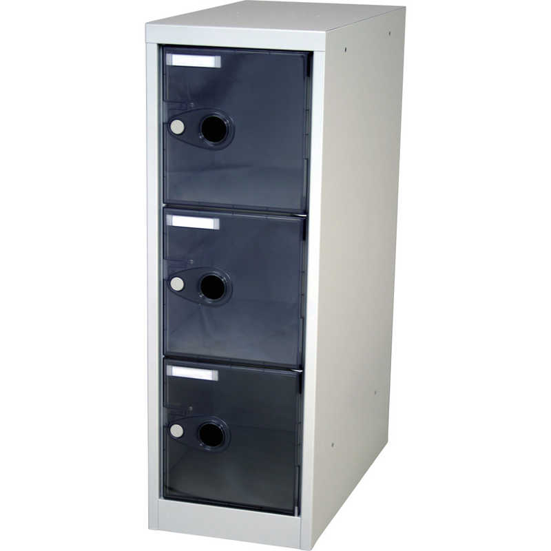 トラスコ中山　スケルトンロッカー 1列X3段 ブラック　TSL3BK