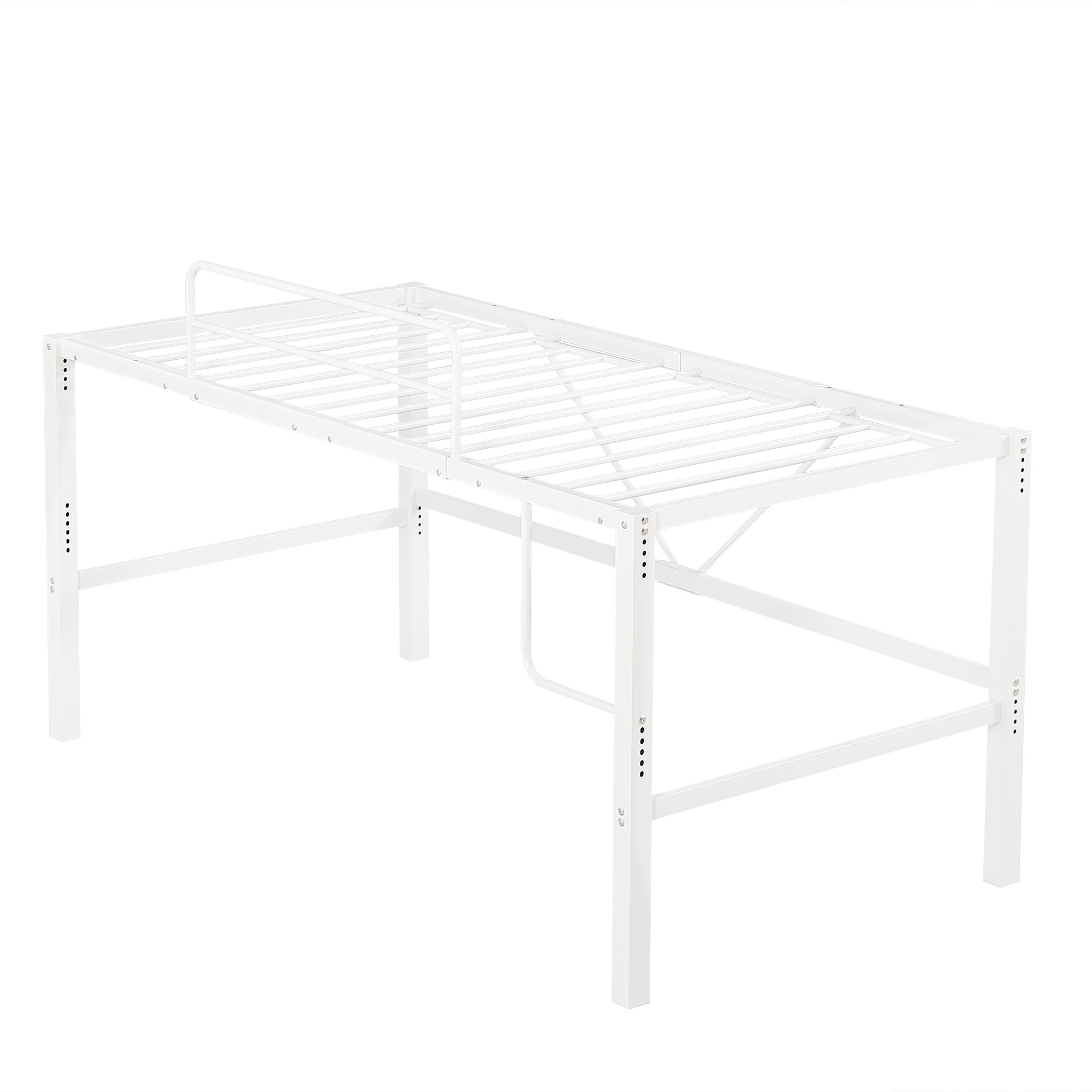 【8】国内入荷済【高さ90cmSDセミダブル】ロフトベッド パイプベッド シングルベッド ロータイプ 省スペース 収納 北欧風 大人 一人暮らし スチール 耐震 ベッド 高さ調整可能 長さ195×幅