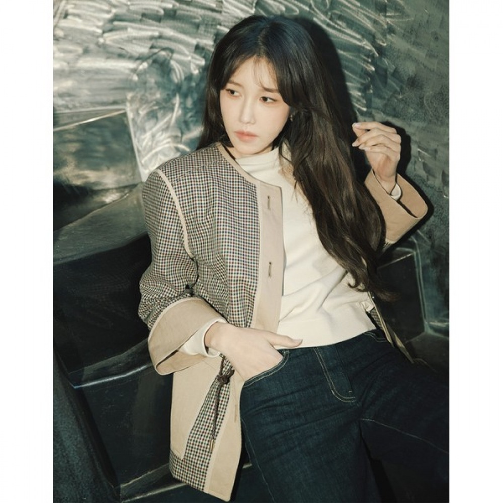 [オリビアローレン] チェックトレンチジャケット_VVPFU3S2261