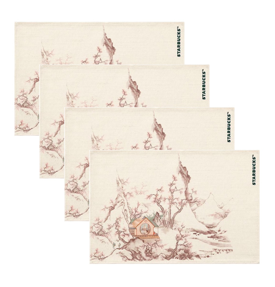 イ·ハンチョル 梅書屋画 テーブルマット 4P 韓国スターバ グッズ