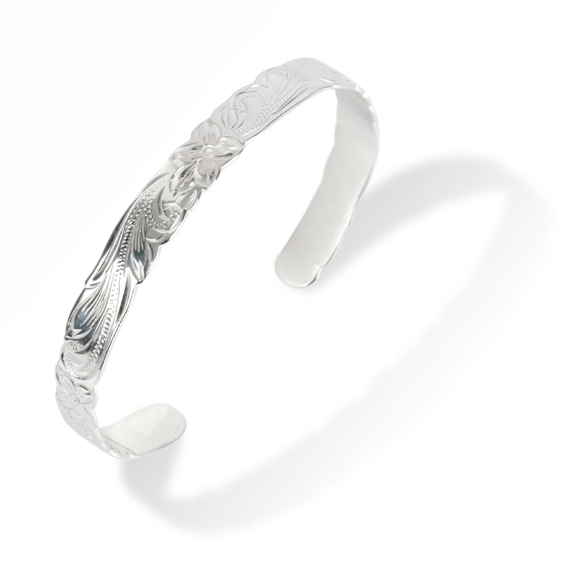 925 ハワイアン 平打バングル [bs153]