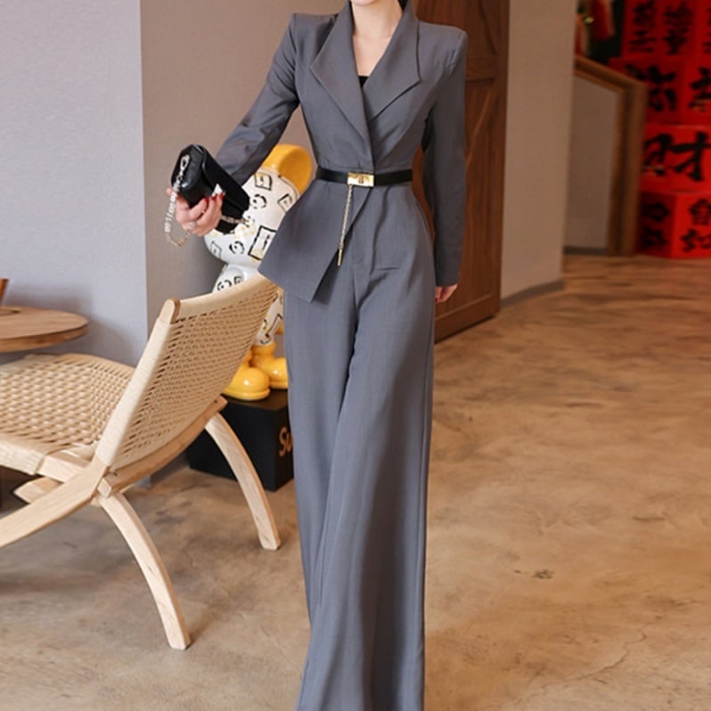 ドレス パーティー 結婚式 二次会 披露宴 演奏会 発表会 ステージ 舞台 ダンス 衣装 謝恩会 ロング 長袖 Vネック 襟付き フレア パンツ ワイド ウエストマーク 切り替えデザイン ハイウエスト 8,340円