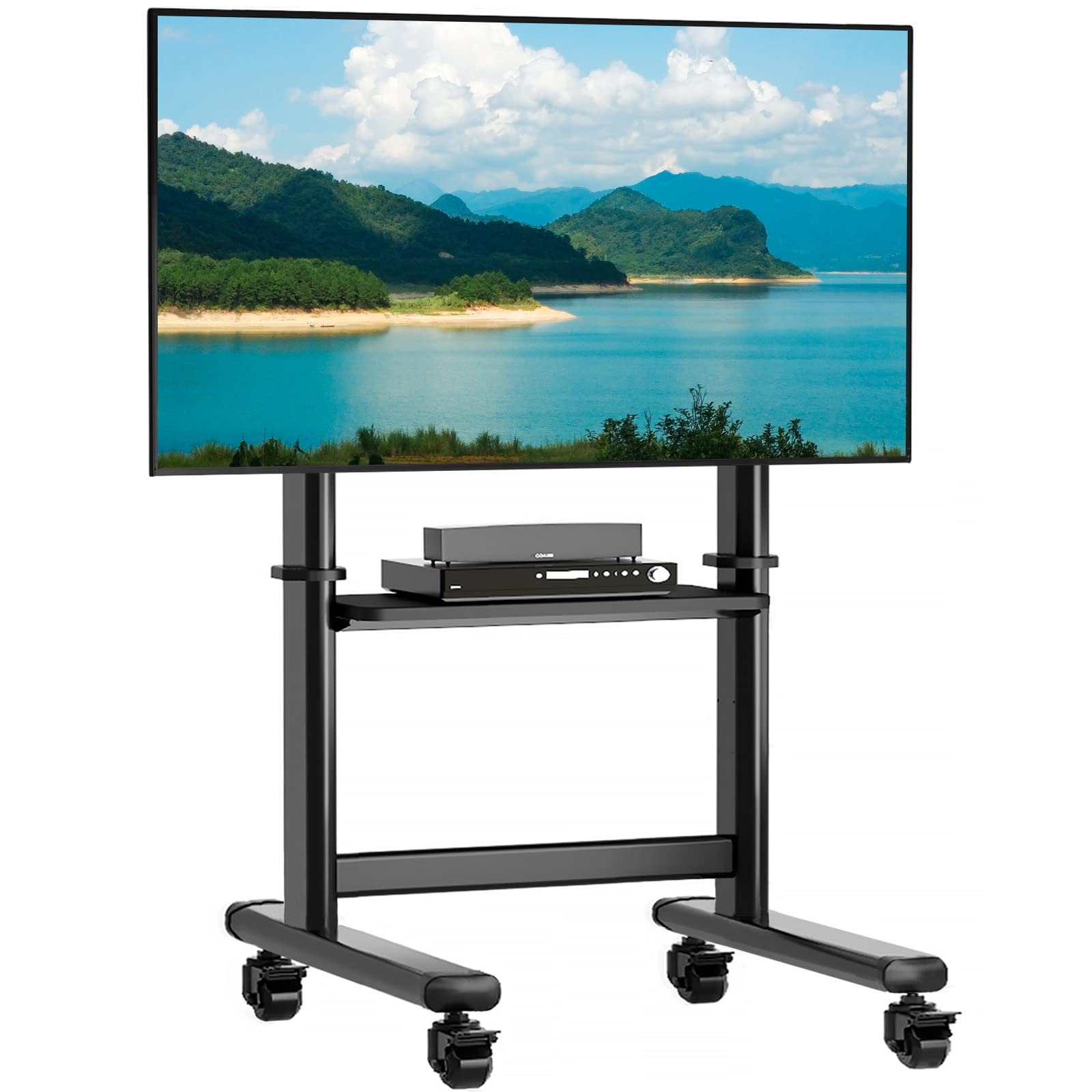 テレビスタンド キャスター付き テレビ台 55~100インチ対応 大型テレビスタンドハイタイプ モニタースタンド 耐荷重90kg 移動式 テレビスタンド 高さ調整 ディスプレイスタ 64761 25,826円