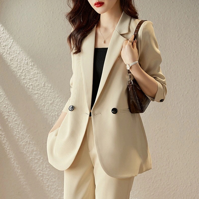 新作 韓国ファッションレディーススーツアウターシンプル 通勤テーラードママスーツ 卒業式 卒園式 入学式 スーツジャケットフォーマルスーツ高級感