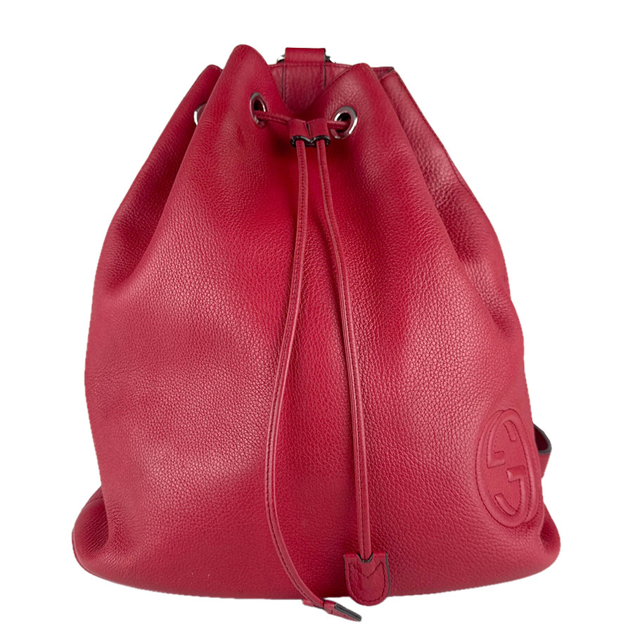 グッチ GUCCI リュック レザー レッド シルバー レディース 368588 z9122