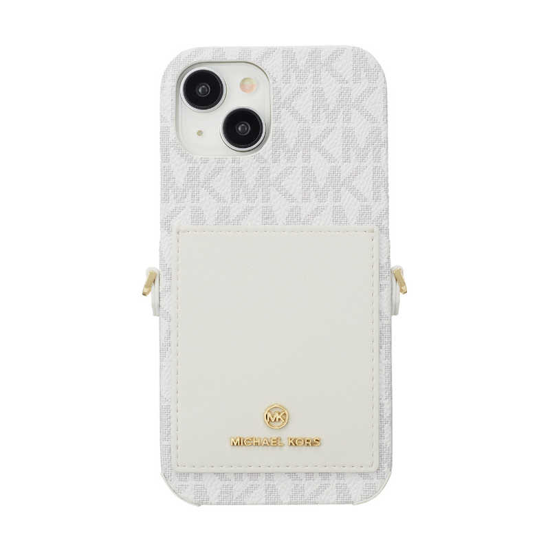 マイケルコース　Wrap Case Pocket with Strap iPhone 15 MICHAEL KORS Vanilla　MKWSVNLPWIP2361