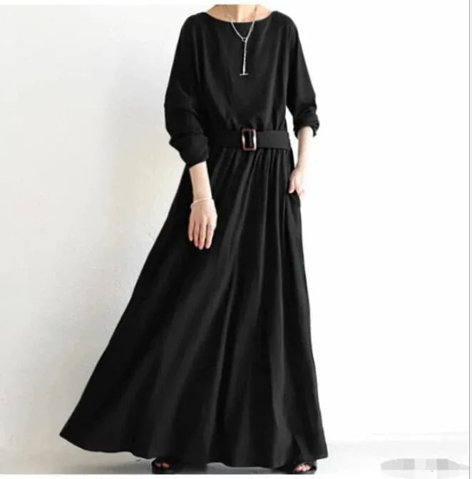 ワンピース ロングワンピース 気質 長袖 ワンピース 着痩せ ゆったり 体型カバー30%制限