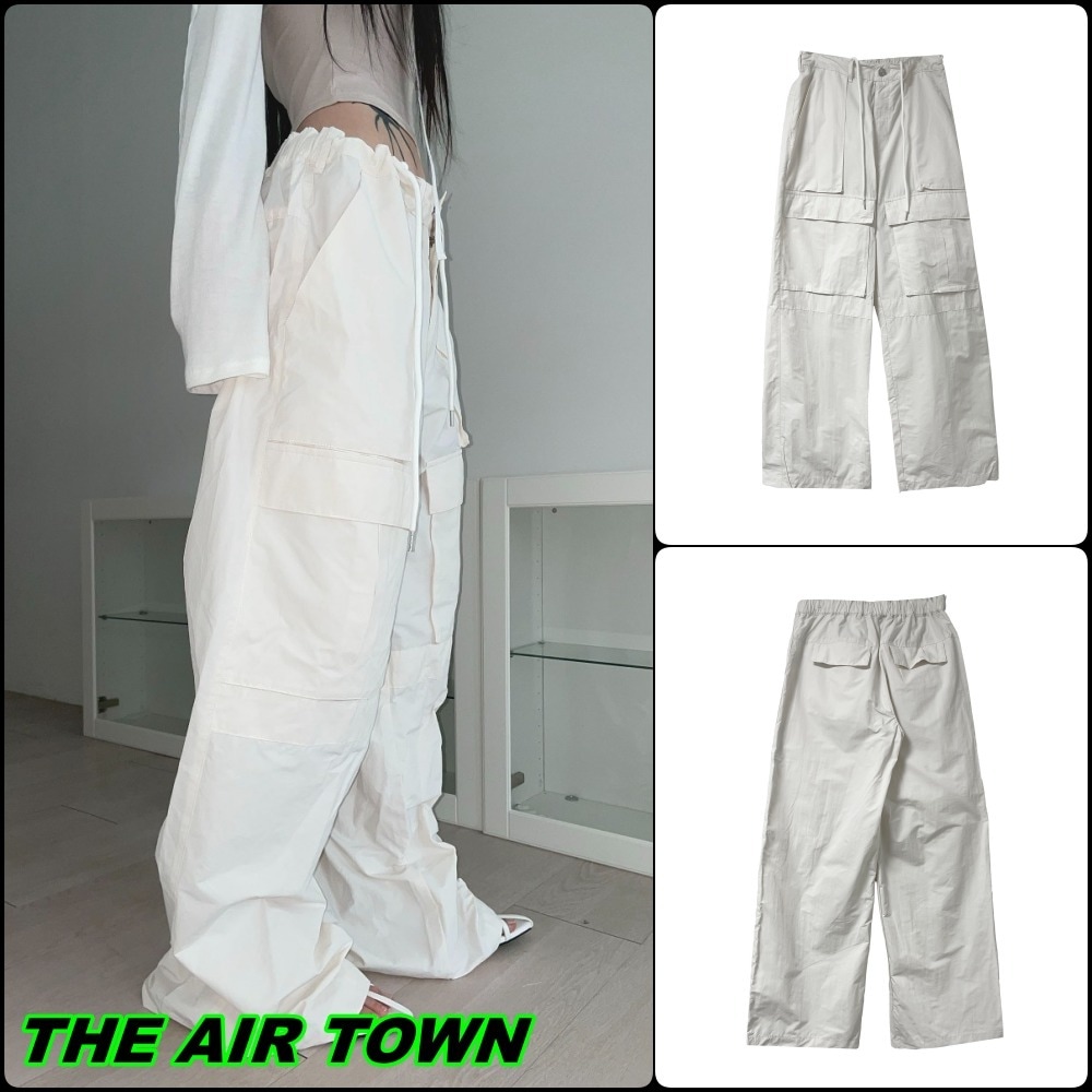 【THEAIRTOWN】creamy nylon pants