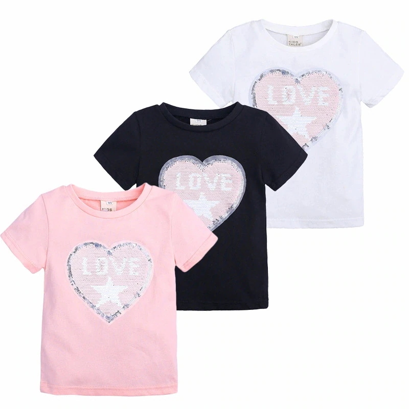 【20点セット】【無料】Tシャツ 半袖 トップス キッズ ベビー 女の子 男の子 子供服 新品 大人気 ラウンドネック スパンコール 反転 色が変わる ハート かわいい おしゃれ カジュアル 子供用 48,559円