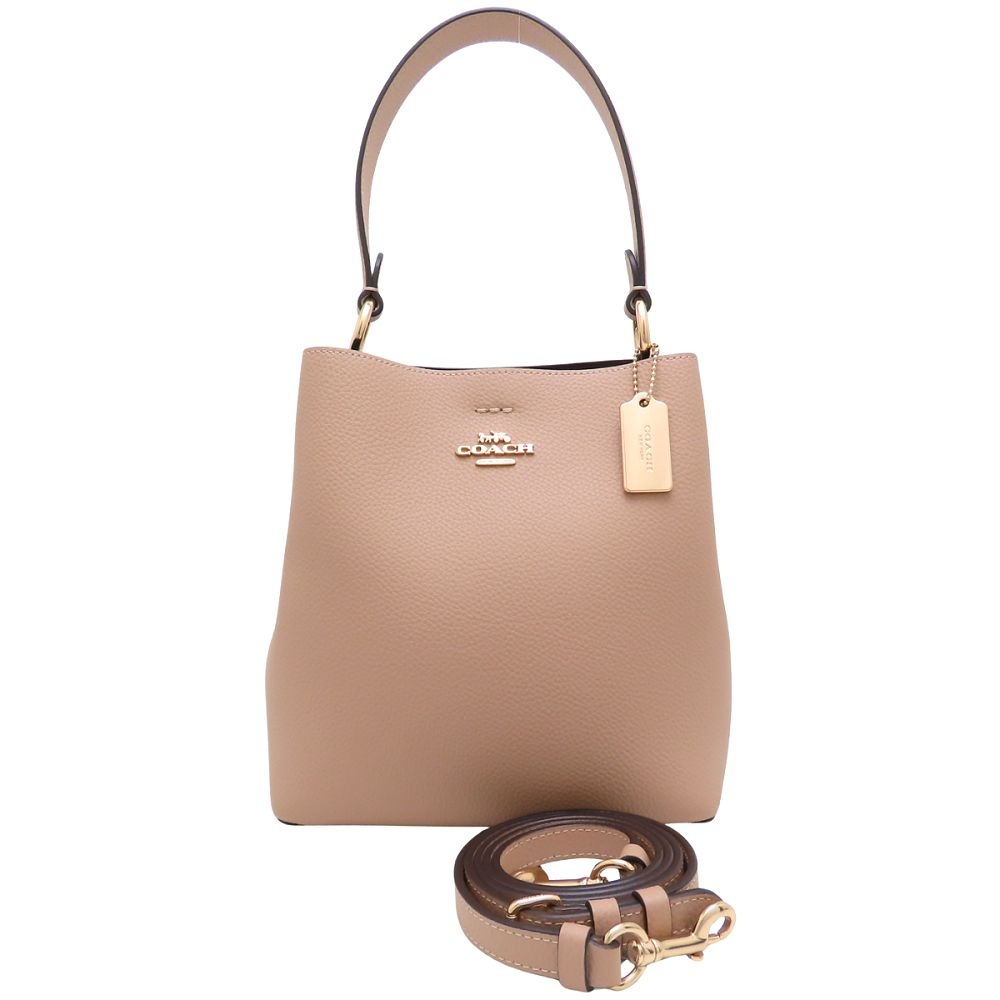 スモール タウン バケット M2080 ハンドバッグ 2Way レザー ベージュ レディース/352660【中古】