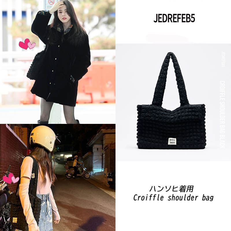 [ハンソヒ着用/正規品Croiffle shoulder bag_BLACK