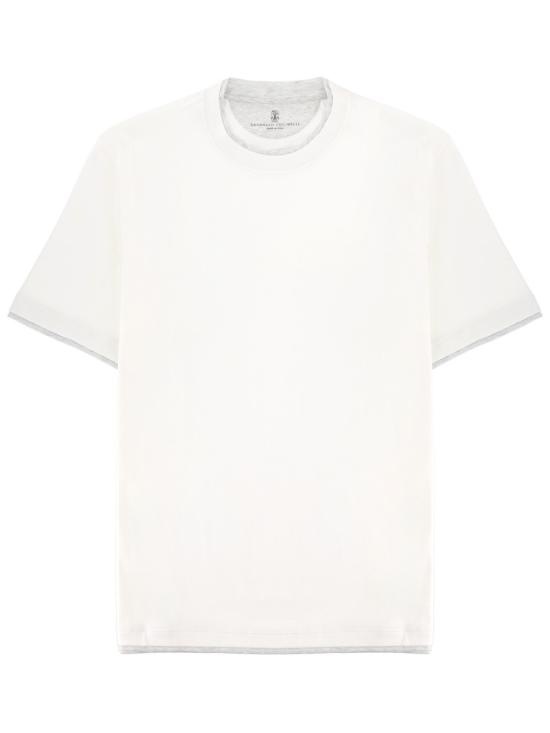 BRUNELLO CUCINELLI Men T-Shirts M0B137427 CA819 WHITE