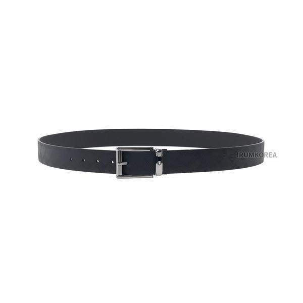 [SS25 男性用レザーベルト 130586 BLACK