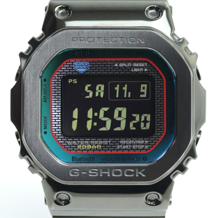 CASIO カシオ G-SHOCK フルメタル 電波 腕時計 ソーラー GMW-B5000BPC-1JF メンズ 中古 美品